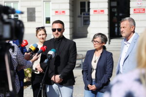 26.05.2025. Kielce. Konferencja Koalicji Obywatelskiej / Fot. Wiktor Taszłow - Radio Kielce