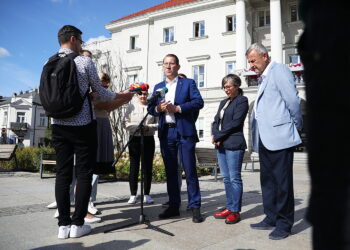 26.05.2025. Kielce. Konferencja Koalicji Obywatelskiej / Fot. Wiktor Taszłow - Radio Kielce
