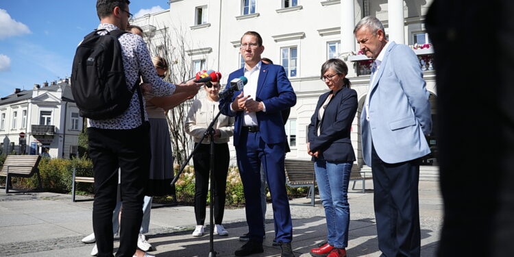 26.05.2025. Kielce. Konferencja Koalicji Obywatelskiej / Fot. Wiktor Taszłow - Radio Kielce