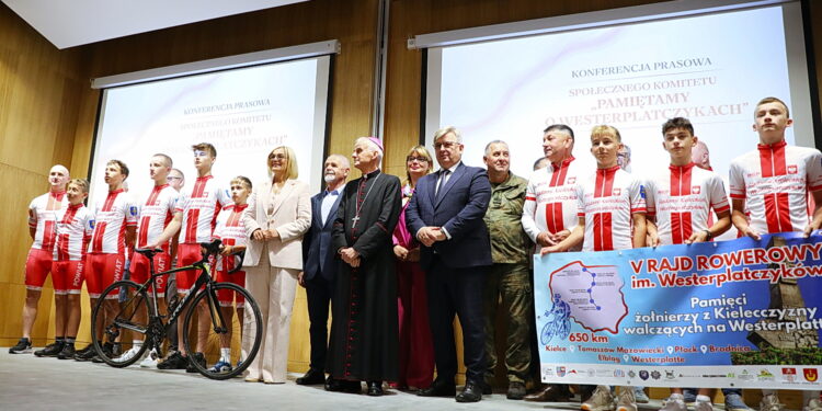 26.08.2025. Kielce. IPN. Konferencja na temat V Rajdu rowerowego z Kielc na Westerplatte oraz innych działań związanych z upamiętnieniem Westerplatczyków / Fot. Wiktor Taszłow - Radio Kielce