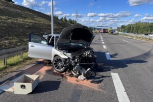 24.08.2025. Suchedniów. Wypadek / Fot. PSP Skarżysko-Kamienna
