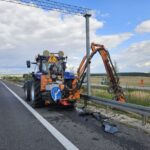 25.08.2025. Mierzawa w powiecie jędrzejowskim. S7. Wypadek / Fot. PSP Jędrzejów