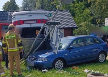 07.08.2025. Dębska Wola. Wypadek / Fot. Na Drodze Świętokrzyskie - Facebook