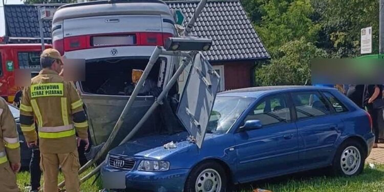 07.08.2025. Dębska Wola. Wypadek / Fot. Na Drodze Świętokrzyskie - Facebook