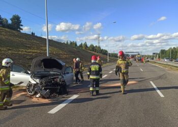 24.08.2025. Suchedniów. Wypadek / Fot. PSP Skarżysko-Kamienna