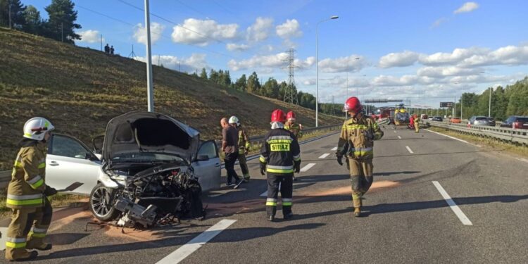 24.08.2025. Suchedniów. Wypadek / Fot. PSP Skarżysko-Kamienna