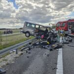 25.08.2025. Mierzawa w powiecie jędrzejowskim. S7. Wypadek / Fot. PSP Jędrzejów