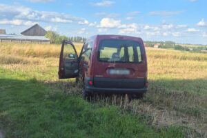 06.08.2025. Witosławice. kolizja / źródło: KPP w Ostrowcu Świętokrzyskim