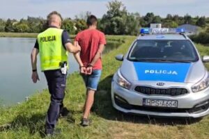 28.08.2025. Zochcinek. Zatrzymany mężczyzna / źródło: KPP w Opatowie