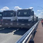 05.08.2025. Sandomierz. Próby obciążeniowe na nowym moście / Fot. Grażyna Szlęzak-Wójcik - Radio Kielce