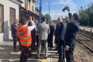 08.08.2025. Tarnobrzeg. Konferencja prasowa nt. modernizacji linii nr 25, 74 i 78 / Fot. Grażyna Szlęzak-Wójcik - Radio Kielce