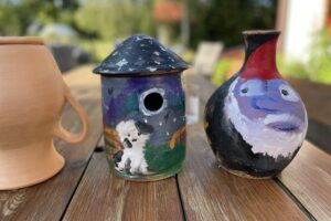 Ceramiczne budki lęgowe dla sikorek / Fot. Magdalena Galas-Klusek - Radio Kielce