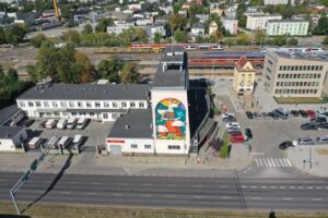 30.08.2025. Kielce. Mural pn. „Misja pierogi: z Kielc do kosmosu” / Fot. Jarosław Kubalski - Radio Kielce