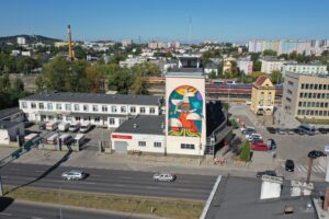 30.08.2025. Kielce. Mural pn. „Misja pierogi: z Kielc do kosmosu” / Fot. Jarosław Kubalski - Radio Kielce