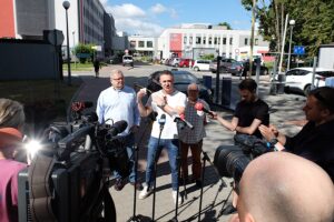 11.08.2025. Kielce. Konferencja radnych z klubu Perspektywy / Fot. Jarosław Kubalski - Radio Kielce