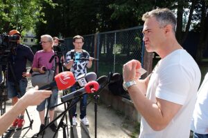 11.08.2025. Kielce. Konferencja radnych z klubu Perspektywy / Fot. Jarosław Kubalski - Radio Kielce
