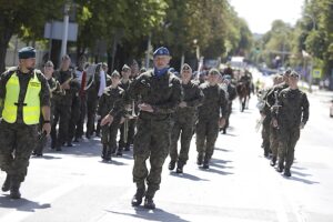 12.08.2025. Kielce. Po raz 60. Marsz Szlakiem I Kompanii Kadrowej wkroczył do Kielc / Fot. Jarosław Kubalski - Radio Kielce