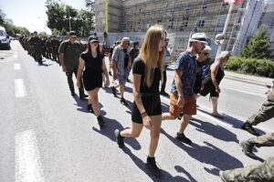 12.08.2025. Kielce. Po raz 60. Marsz Szlakiem I Kompanii Kadrowej wkroczył do Kielc / Fot. Jarosław Kubalski - Radio Kielce