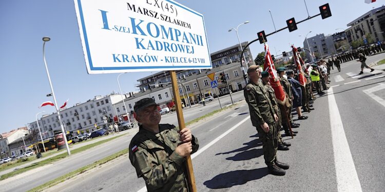 12.08.2025. Kielce. Po raz 60. Marsz Szlakiem I Kompanii Kadrowej wkroczył do Kielc / Fot. Jarosław Kubalski - Radio Kielce