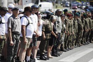 12.08.2025. Kielce. Po raz 60. Marsz Szlakiem I Kompanii Kadrowej wkroczył do Kielc / Fot. Jarosław Kubalski - Radio Kielce