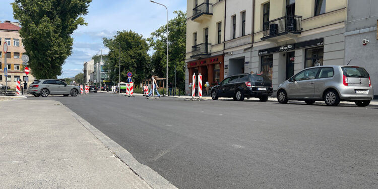 07.08.2025. Kielce. Ulica Paderewskiego. Remont / Fot. Wiktor Taszłow - Radio Kielce