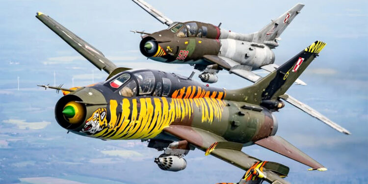 Samolot myśliwsko-bombowy Su-22 / źródło: facebook.com/pokazy.airshowradom