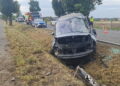 Pojazd koziołkował, cztery osoby w szpitalu