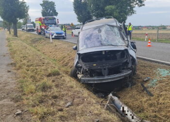 Pojazd koziołkował, cztery osoby w szpitalu
