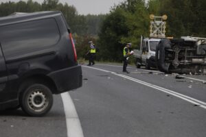 29.08.2025. Ćmińsk. Wypadek / Fot. Jarosław Kubalski - Radio Kielce