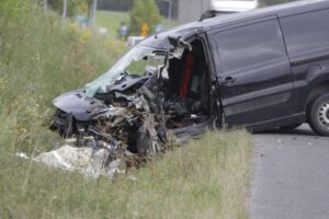 29.08.2025. Ćmińsk. Wypadek / Fot. Jarosław Kubalski - Radio Kielce