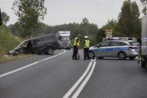29.08.2025. Ćmińsk. Wypadek / Fot. Jarosław Kubalski - Radio Kielce