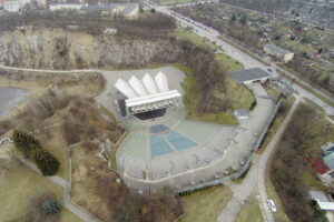 Kielce. Pakosz. 15 stycznia 2018 r. Rezerwat geologiczny. Amfiteatr Kadzielnia / Fot. Jarosław Kubalski – Radio Kielce