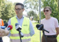 5.08.2025 Kielce. Konferencja prasowa dotycząca remontu nakładkowego ul Kołłątaja./ Fot. Aleksandra Kwaśniewska - Radio Kielce