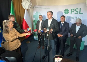 18.09.2025. Kielce. Siedziba PSL przy ulicy Wesołej. konferencja / Fot. Izabela Mortas-Rubak - Radio Kielce
