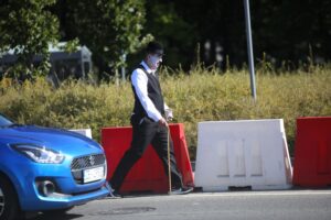 25.09.2025. Kielce. Mim na skrzyżowaniu ulic Zagnańskiej i Łódzkiej / Fot. Wiktor Taszłow - Radio Kielce
