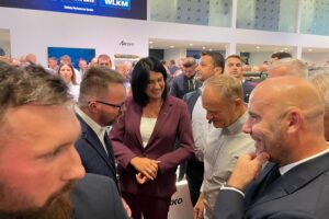 03.09.2025. Kielce. Targi Kielce. Premier Donald Tusk z wizytą na MSPO / Fot. Aleksandra Kwaśniewska - Radio Kielce