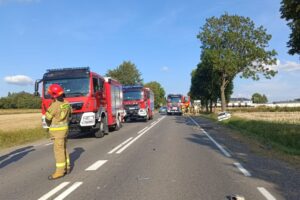 02.09.2025. Baćkowice. Wypadek / Fot. OSP Baćkowice