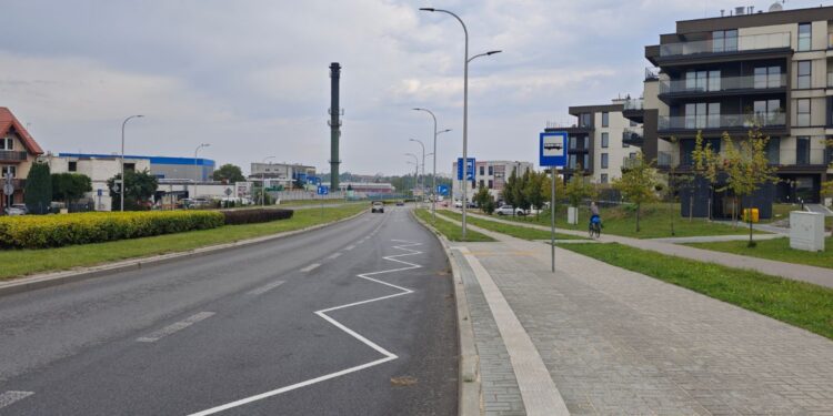09.09.2025. Kielce. Miejsce nowego przystanku autobusowego. Rondo Czwartaków przy ulicy Wrzosowej / Fot. ZTM Kielce