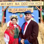 02.09.2025. Tokarnia. Park Etnograficzny. Konferencja dot. XXV Dożynek Wojewódzkich. Na zdjęciu: Starostowie XXV. Dożynek Wojewódzkich: Teresa Chwalińska i Grzegorz Hart / Fot. Dorota Klusek - Radio Kielce