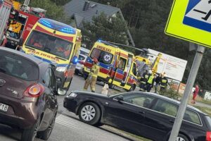 16.09.2025. Suków-Papiernia. Wypadek / Fot. Na Drodze Świętokrzyskie - Facebook