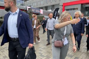 03.09.2025. Kielce. Targi Kielce. Premier Donald Tusk z wizytą na MSPO / Fot. Aleksandra Kwaśniewska - Radio Kielce