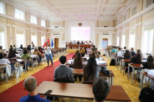29.09.2025. Kielce. Powitanie studentów z krajów Europy, Azji i Ameryki Północnej na Uniwersytecie Jana Kochanowskiego / Fot. Wiktor Taszłow - Radio Kielce
