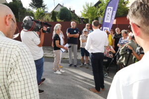 03.09.2025 Kielce. Interwencja TVP3 Kielce i Radia Kielce / Fot. Wiktor Taszłow - Radio Kielce