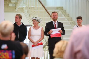 06.09.2025. Kielce. Narodowe Czytanie w Teatrze im. Stefana Żeromskiego / Fot. Wiktor Taszłow - Radio Kielce