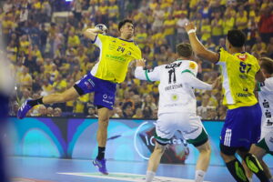 25.09.2025. Kielce. Mecz 3. kolejki Ligi Mistrzów piłkarzy ręcznych Industria Kielce - Fuechse Berlin / Fot. Wiktor Taszłow - Radio Kielce