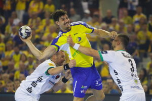 25.09.2025. Kielce. Mecz 3. kolejki Ligi Mistrzów piłkarzy ręcznych Industria Kielce - Fuechse Berlin / Fot. Wiktor Taszłow - Radio Kielce