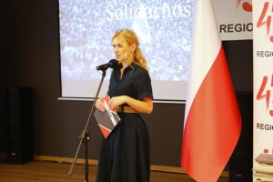 08.09.2025. Kielce. Wojewódzka Biblioteka Publiczna. Wernisaż wystawy: PRZEMILCZANE HISTORIE na znaczkach Poczty Podziemnej z lat osiemdziesiątych XX wieku / Fot. Wiktor Taszłow - Radio Kielce