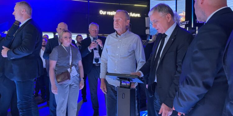 03.09.2025. Kielce. Targi Kielce. Premier Donald Tusk z wizytą na MSPO / Fot. Aleksandra Kwaśniewska - Radio Kielce