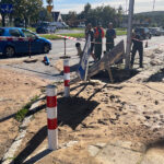 25.09.2025. Kielce. Awaria wodociągu w rejonie skrzyżowania ul. Jagiellońskiej i Krakowskiej / Fot. Wiktor Taszłow - Radio Kielced
