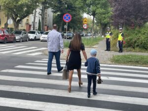 01.09.2025. Kielce. Akcja „Bezpieczna droga do szkoły” / Fot. Kamil Król - Radio Kielce
